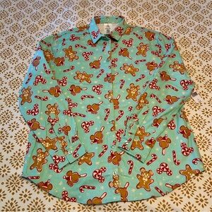 Disney Gingerbread and Candy Cane Pajama Shirt